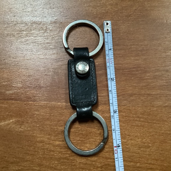 Coach Black Leather Silver-tone Valet Key Rings - Picture 6 of 10
